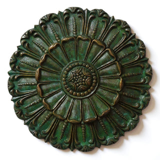Tulip Medallion Wall Plaque — Green Bronze finish