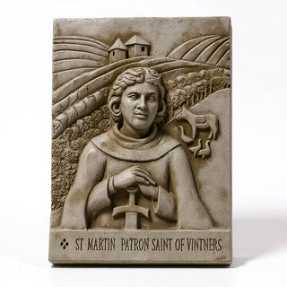 Saint Martin of Tours Wall Plaque — Antique Stone finish