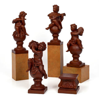Four Musical Cherubs Statue - 39-inch — Rust finish