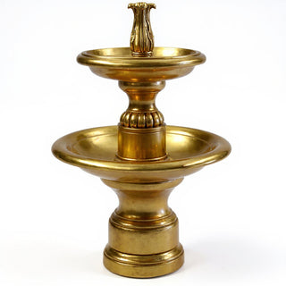 Balustrade Two Tier Fountain - 56-inch — Antique Gold finish