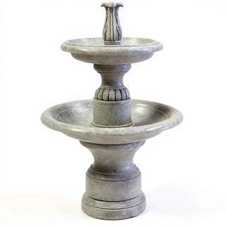 Balustrade Two Tier Fountain - 56-inch — Antique Stone finish