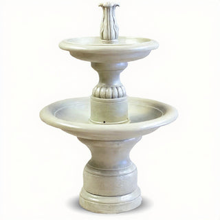 Balustrade Two Tier Fountain - 56-inch — Antique White finish