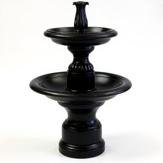 Balustrade Two Tier Fountain - 56-inch — Flat Black finish