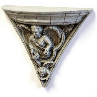 Gothic Angel Bracket — Antique Stone finish