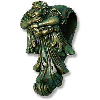 Cherub Drapery Bracket - 8-inch — Green Bronze finish
