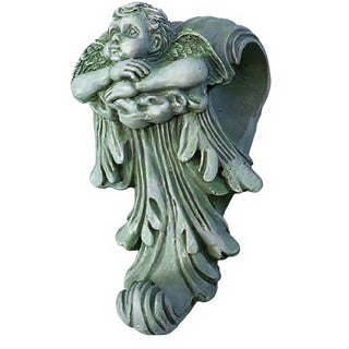 Cherub Drapery Bracket - 8-inch — Mossy Green finish