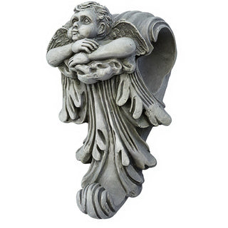 Cherub Drapery Bracket - 8-inch — Old Stone finish