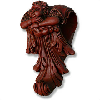 Cherub Drapery Bracket - 8-inch — Rust finish