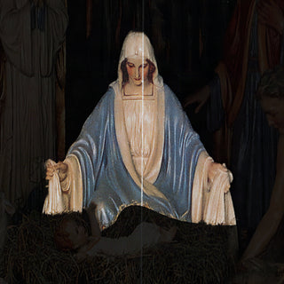 MARY SITTING FOR LIFESIZE SET Statue - 45-inch - Realistic Color - Hand-Painted