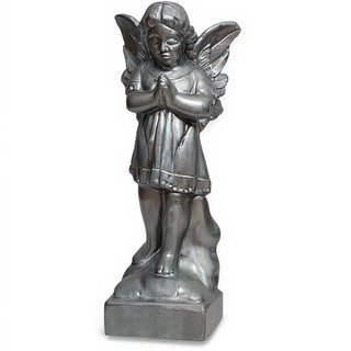 Praying Angel Statue - 19-inch — Aged Silver finish
