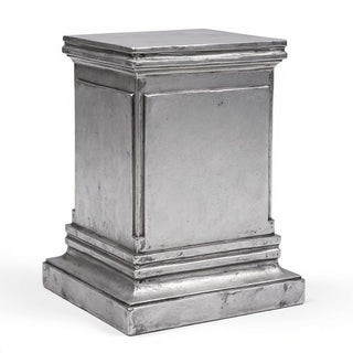 Rectangular Panel Pedestal - 30-inch — Antique Silver finish