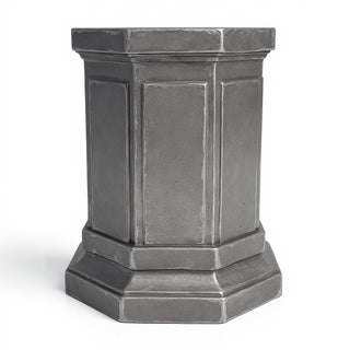 Eight Sided Pedestal - 30-inch — Aged Silver finish