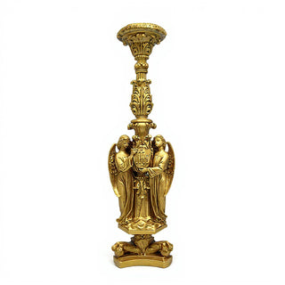 Stevens Giant Candlestick Candleholder - 60.5-inch — Antique Gold finish