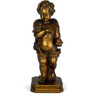 Matthews Angel with Apple Statue - 25.5-inch — Bronze finish