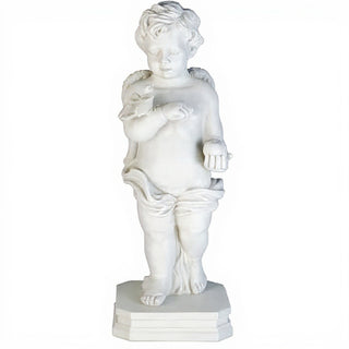 Matthews Angel with Apple Statue - 25.5-inch — Flat White finish