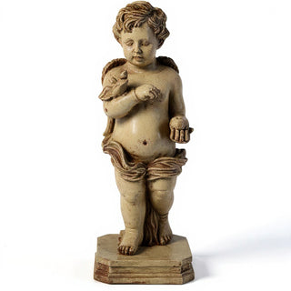 Matthews Angel with Apple Statue - 25.5-inch — Gothic Stone finish