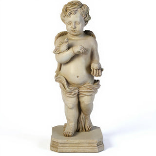 Matthews Angel with Apple Statue - 25.5-inch — Museum Terracotta finish