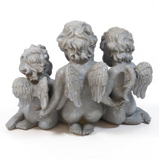 Three Cherub Birdfeeder — Old Stone finish