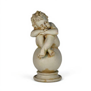 Napping Cherub Statue - 17-inch — Museum Terracotta finish