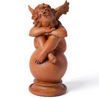 Napping Cherub with Wings Statue - 17-inch — Metro finish