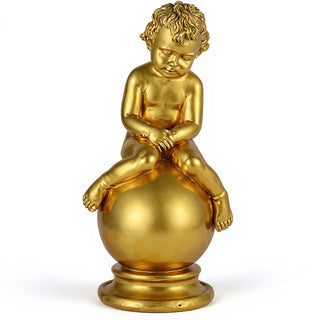 Sleeping Cherub Statue - 18-inch — Deep Gold finish