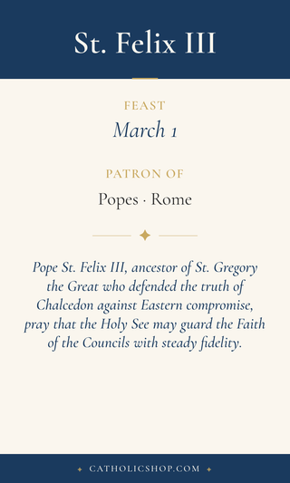 St. Felix III Holy Cards