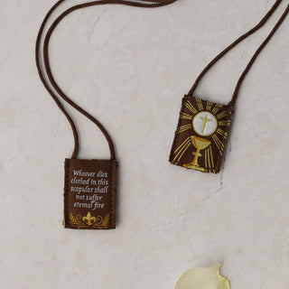 Kid's Eucharist | Premium Brown Scapular