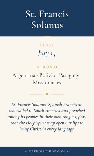 St. Francis Solanus Holy Cards