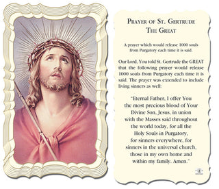 50-Pack - St Gertrude The Great Holy Card