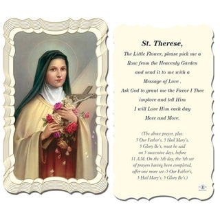 50-Pack - St Therese, Pick Me A Rose Holy Card