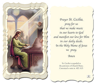 50-Pack - Saint Cecilia Holy Card