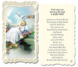 50-Pack - Baptism Boy Holy Card
