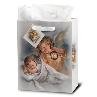 Guardian Angel with Lamp Sm Gift Bag with Tissue 33/4X5X2 10-Pack