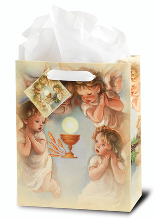 Communion Angels Med Gift Bag With Tissue
