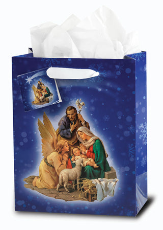 Nativity Medium Gift Bag With Tissue 73/4X93/4X4 10-Pack