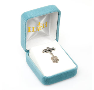Sterling Silver Miraculous Medal Baby Pin