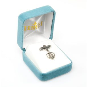 Sterling Silver Miraculous Medal Baby Pin