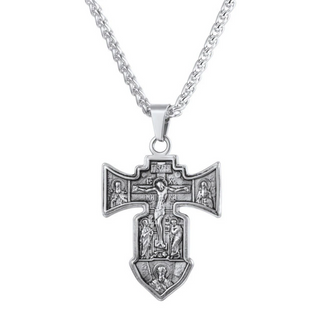 Stainless Steel Orthodox Cross Necklace