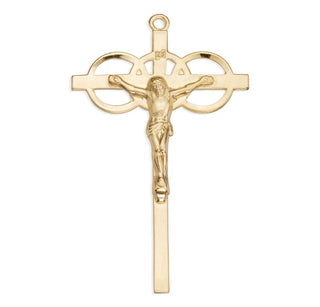 2 1/16-inch Sterling Silver Three Ring Wedding Cross