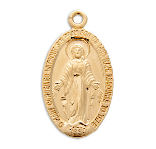 Gold over Sterling Silver Miraculous Medal