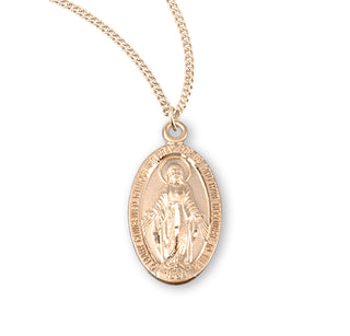Gold Over Sterling Silver Miraculous Medal