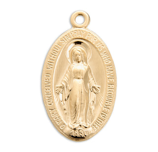 Gold over Sterling Silver Miraculous Medal