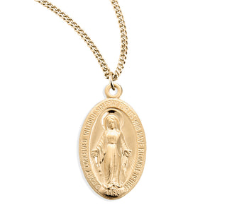 Gold Over Sterling Silver Miraculous Medal 1