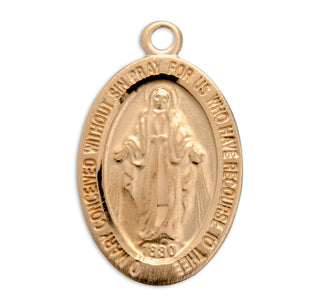 Gold over Sterling Silver Miraculous Medal