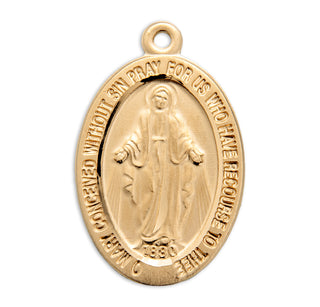 Gold over Sterling Silver Miraculous Medal