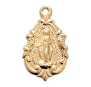 Gold over Sterling Silver Miraculous Medal