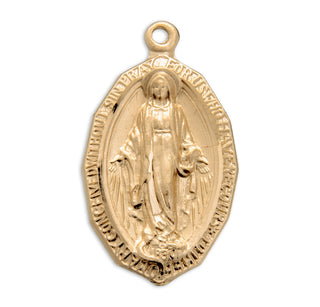 Gold over Sterling Silver Miraculous Medal