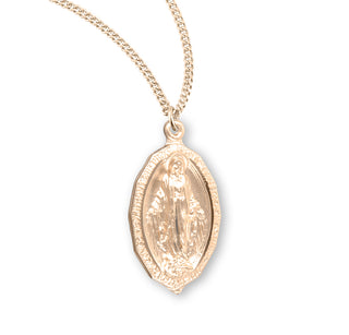 Gold Over Sterling Silver Miraculous Medal 10