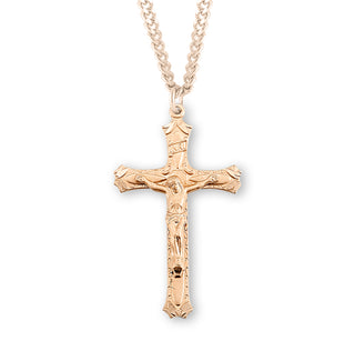 1 15 16 Inch Sterling Silver Crucifix With 24 Inch Chain