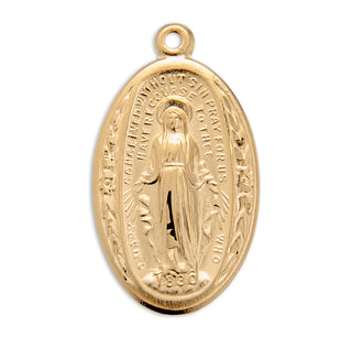 Gold over Sterling Silver Miraculous Medal